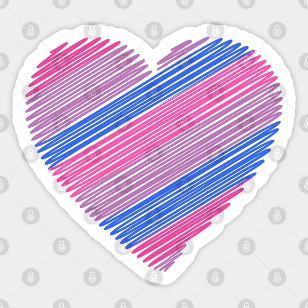 Bisexual flag heart Sticker by MarcyRangel